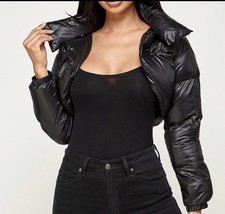 Women Crop Puff Jacket Long Sleeve