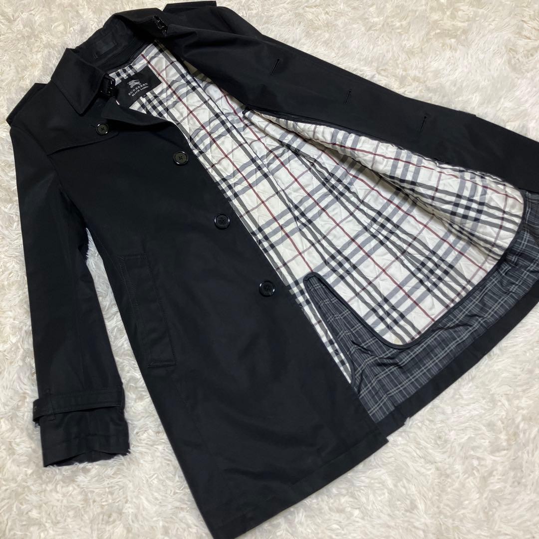 Burberry Black Label Trench Coat with Removable Liner Black Size M Vintage Men's