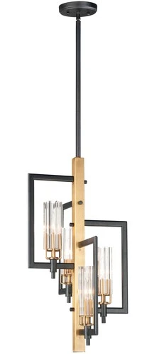 Maxim 16114CL Flambeau 4 Light 13"W Chandelier - Black - Picture 9 of 9