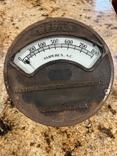 Antique Weston Electrical Instrument AC Voltmeter Model 261  No. 1745