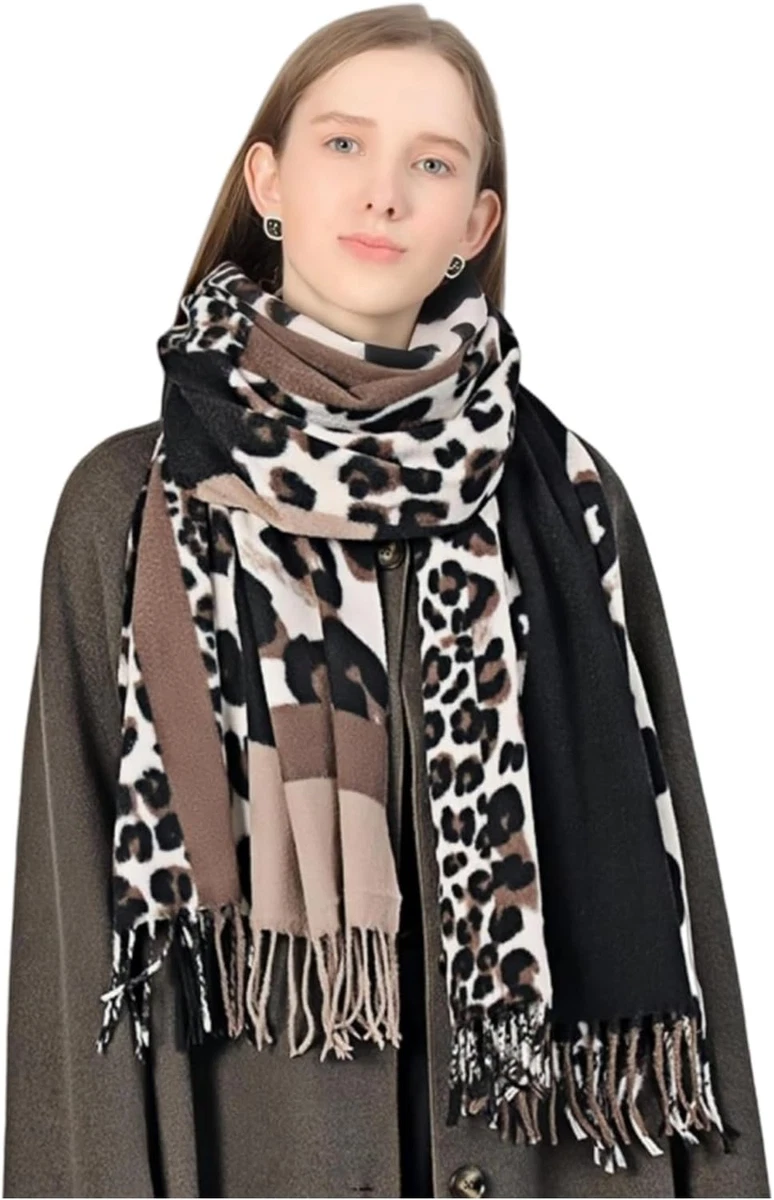 Vikodah Sciarpa Da Donna In Chiffon, Morbida E Liscia, In Raso, Scialle Grande, Leopardo - 157,5 X 71,1 Cm, Taglia Unica - Foto 3