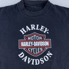 Vtg 90s Harley Davidson Shirt Mens M/L Ride The Strip Las Vegas Biker Motorcycle
