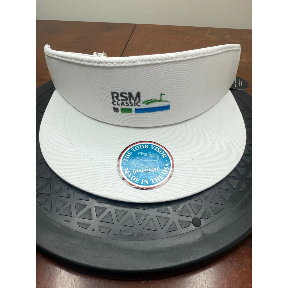 Imperial RSM Classic Golf Tour Visor White Made in USA Adjustable NWT Sea Island - Image 2 of 4