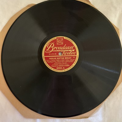 78 rpm EDWARD O`HENRY - WURLITZER- Popular Irish Medley/ Scottish Medley- #3055