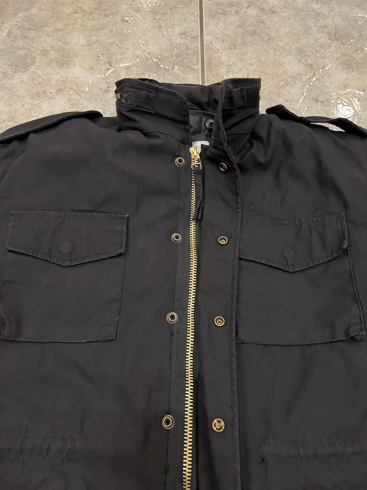 Rothco M-65 Field Jacket Mens XL Black Military Hooded Quilted Liner EXCELLENT image 10