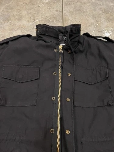 Rothco M-65 Field Jacket Mens XL Black Military Hooded Quilted Liner EXCELLENT image 10