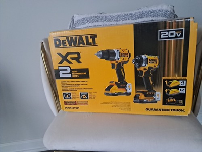 #ad NIB DeWalt 20v Max XR Hammer Drill Impact Driver Combo Kit DCK2101QQ1WW1 $300.00