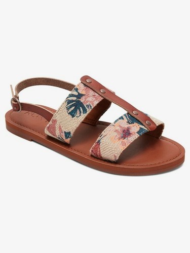 NEW! Women's ROXY 'Chrishelle' Faux Leather Gladiator Sandals, 6 10 - Natural - Picture 4 of 11