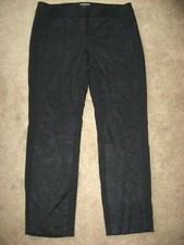 Womens Black wPattern EXPRESS COLUMNIST Stretch Pants 6