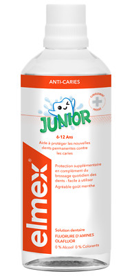 4 x Elmex Junior Mundspülung 400 ml, kostenlose UK-Lieferung, schützt vor Karies