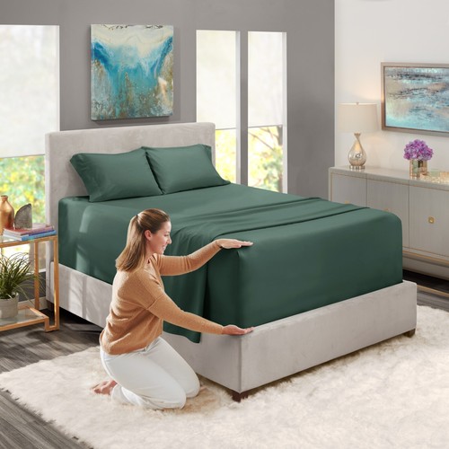 18"-21" Extra Deep Pocket Fitted Sheet by Nymbus Elastic Corner Straps Bed Sheet - 第 163/211 張圖片