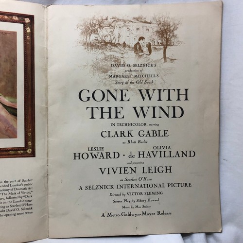 Vintage Gone With The Wind 1939 Original Movie Premier Program - Picture 7 of 19