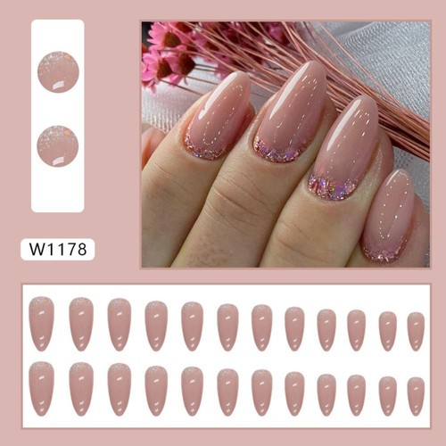Leopard Fake Nials Long Almond Press on Nails Manicure False Nails Women - Picture 6 of 9