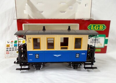LGB 3015 PASSENGER CAR WITH METAL WHEELS AND CUSTOM LED LIGHT KIT