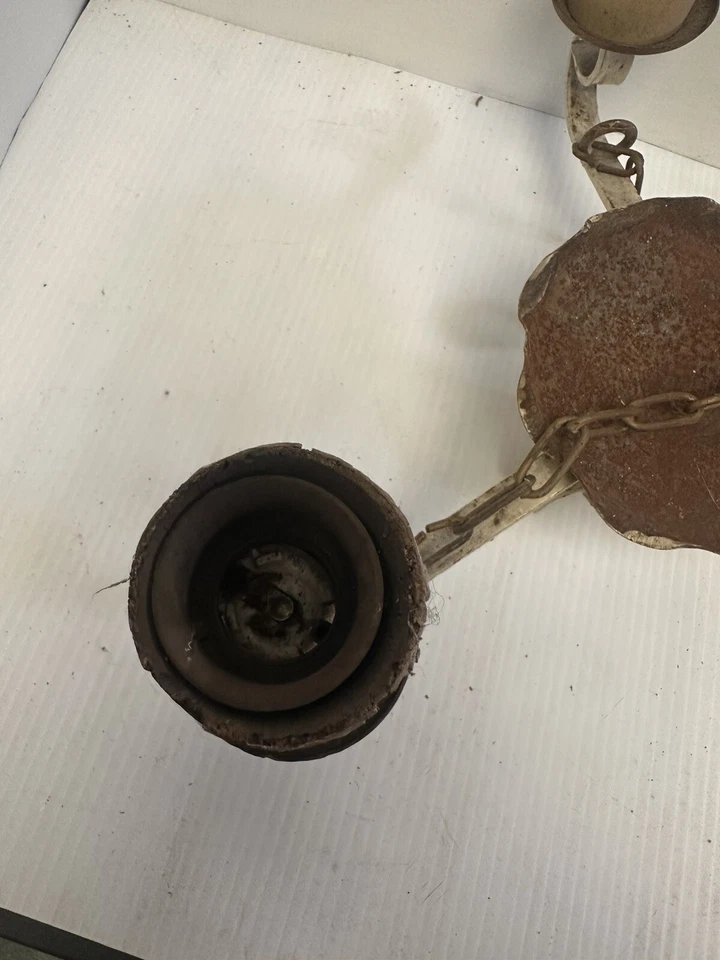 Lámpara de techo vintage de hierro forjado de 3 ramas para restauración cableado Foto 4 de 4