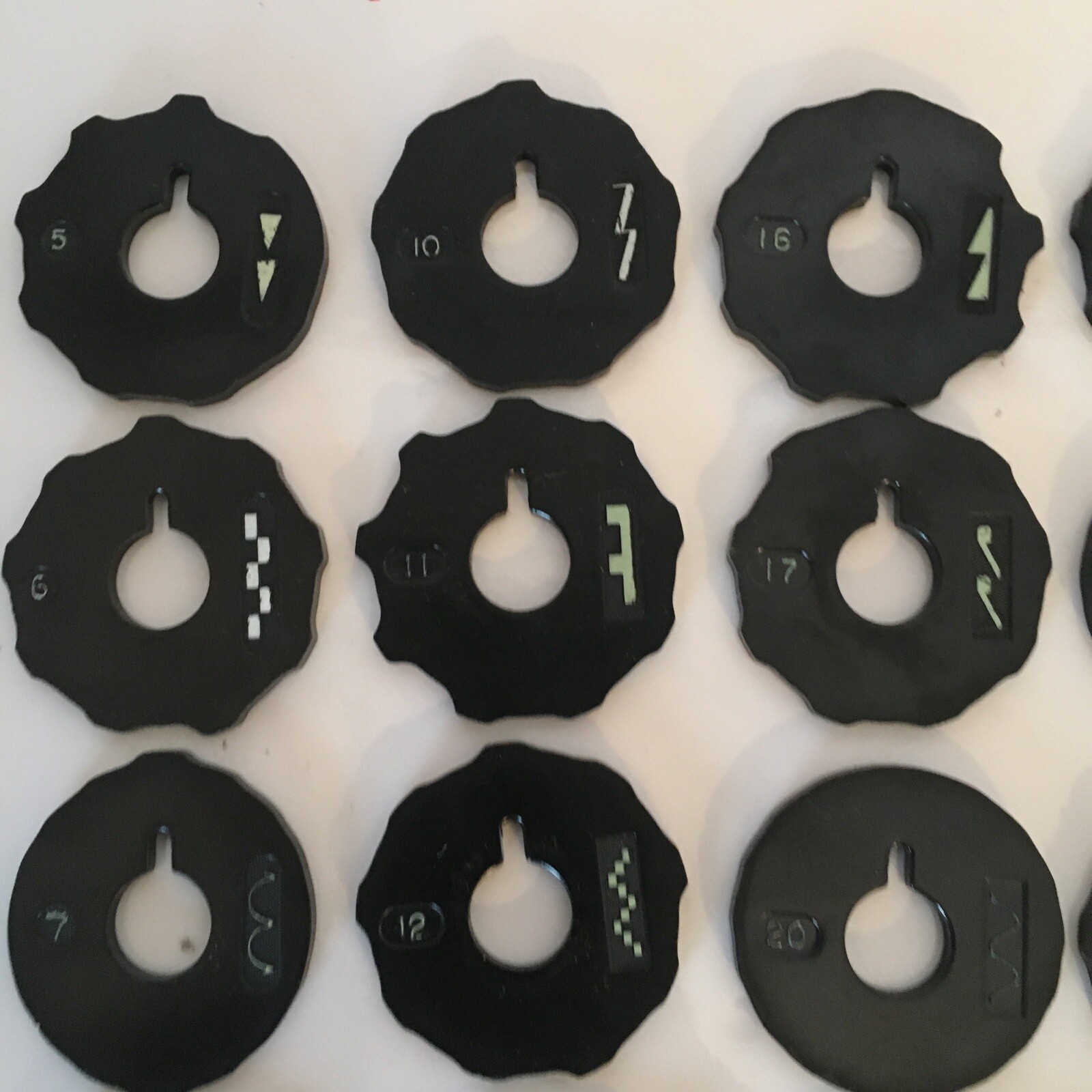 Singer Cams Fashion Discs 24+2 Blind Stich & 18 In Box, Whitelined Rare