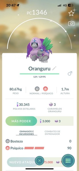 pokemon go shiny Oranguru Mini Ptc Acc