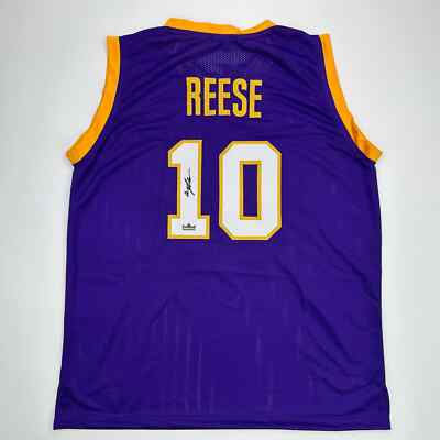 Rising Sun バスケットボール ユニフォーム サイズ XL Facsimile Autographed Angel Reese LSU Purple Reprint Jersey Size