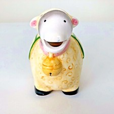 Vintage Sheep Figure Nursery Planter Flower Vase Ceramic-Porcelain