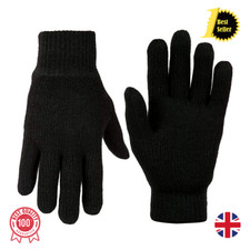 1 or 3 Pairs Unisex Mens womens Winter Thermal Woolly Knitted Gloves boys