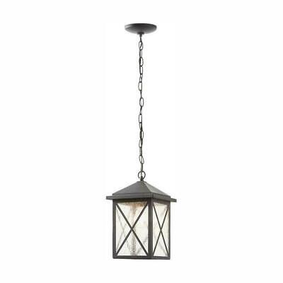 Outdoor Hanging Lantern Wythe Black 1, Wythe 1 Light Black Outdoor Wall Lantern Sconce With Seeded Glass