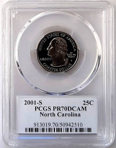 2001-S Clad Proof North Carolina State Quarter-PCGS PR 70 DCAM-State Flag - Picture 4 of 4