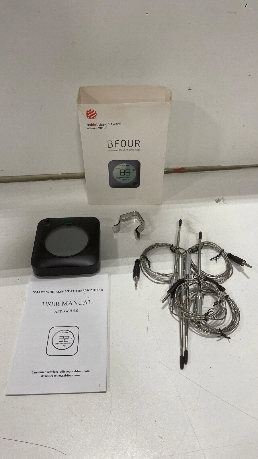 Four Wireless Meat Thermometer