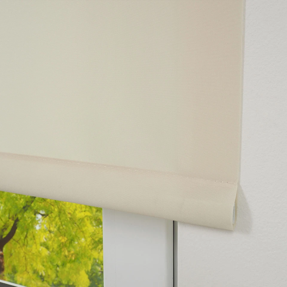 Springrollo Mittelzugrollo Schnapprollo Rollo Cream Breite 60-200cm Länge 180 cm - Bild 4 von 4