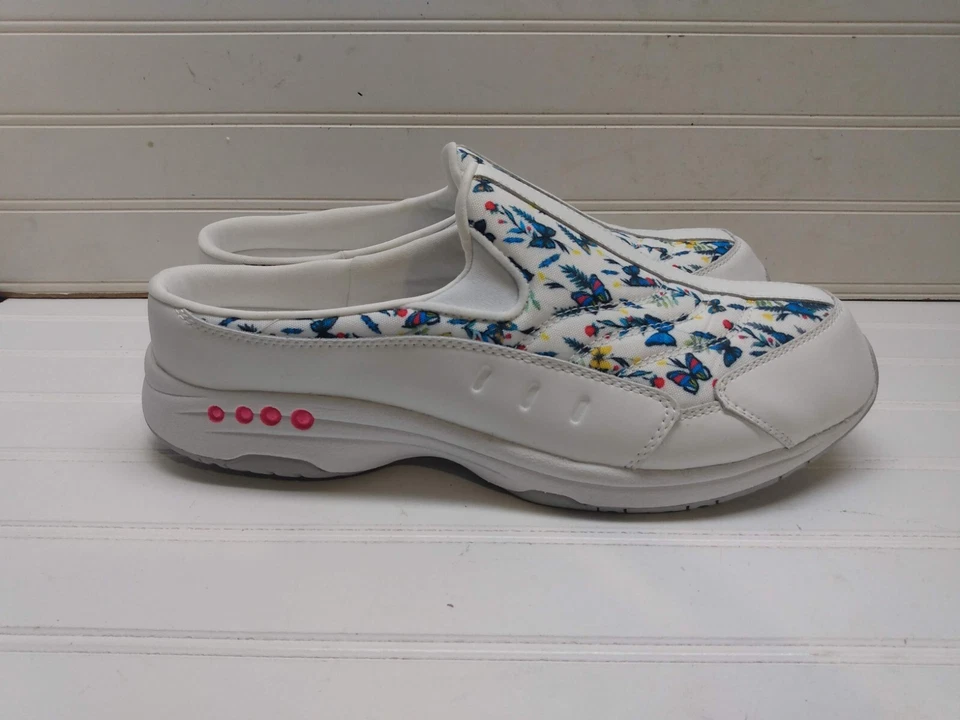 Sandalias para mujer Easy Spirit TRAVELTIME 11W azul blanco cuero mula Foto 2 de 4