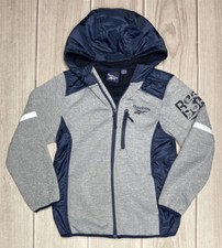 Reebok Boy s Size Small 8 Zip Up Activewear Jacket Hooded Blue Gray