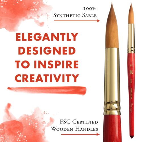 Princeton Heritage Series 4050 Synthetic Sable Paint Brush for Watercolor Rou... - Picture 3 of 6