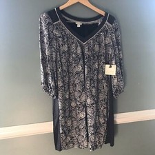 Hinge | mixed media boho print floral shift dress. Size S