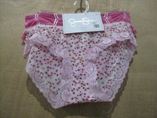 Jessica Simpson Women's Panties 2 pair set Bikini Pink Floral Lace