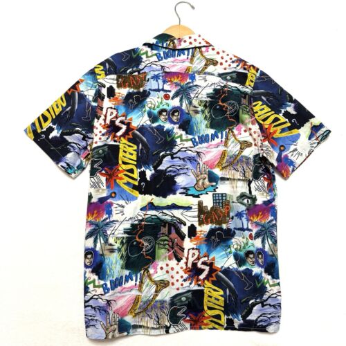 Paul Smith PS Sz M Medium Mens Pulp Print Short Sleeve Shirt Casual Fit Organic - Picture 2 of 9