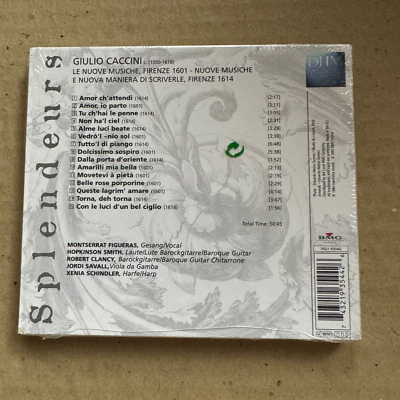 Giulio Caccini Le Nuove Musiche Jordi Savall NEW SEALED CD