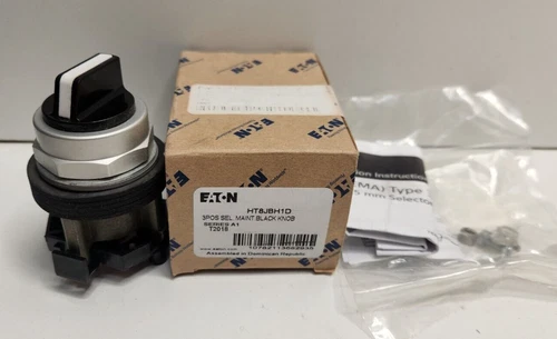 NEW IN BOX! EATON 3-POSITION MAINTAINED SELECTOR SWITCH HT8JBH1D