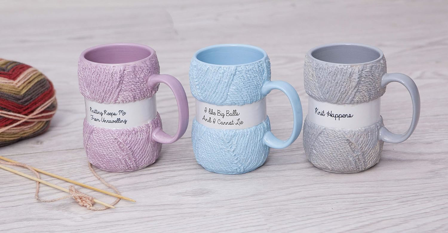 Boxer Gifts Knit Happens Novelty Knitting Gift Mug For Women Or Man