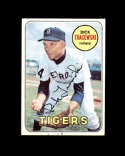 Dick Tracewski Signed Authentic 1969 Topps Detroit Tigers Autograph