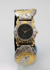 Phillip Mercier Women Watch Gold Silver Stainless Steel Battery WR Black Quartz
