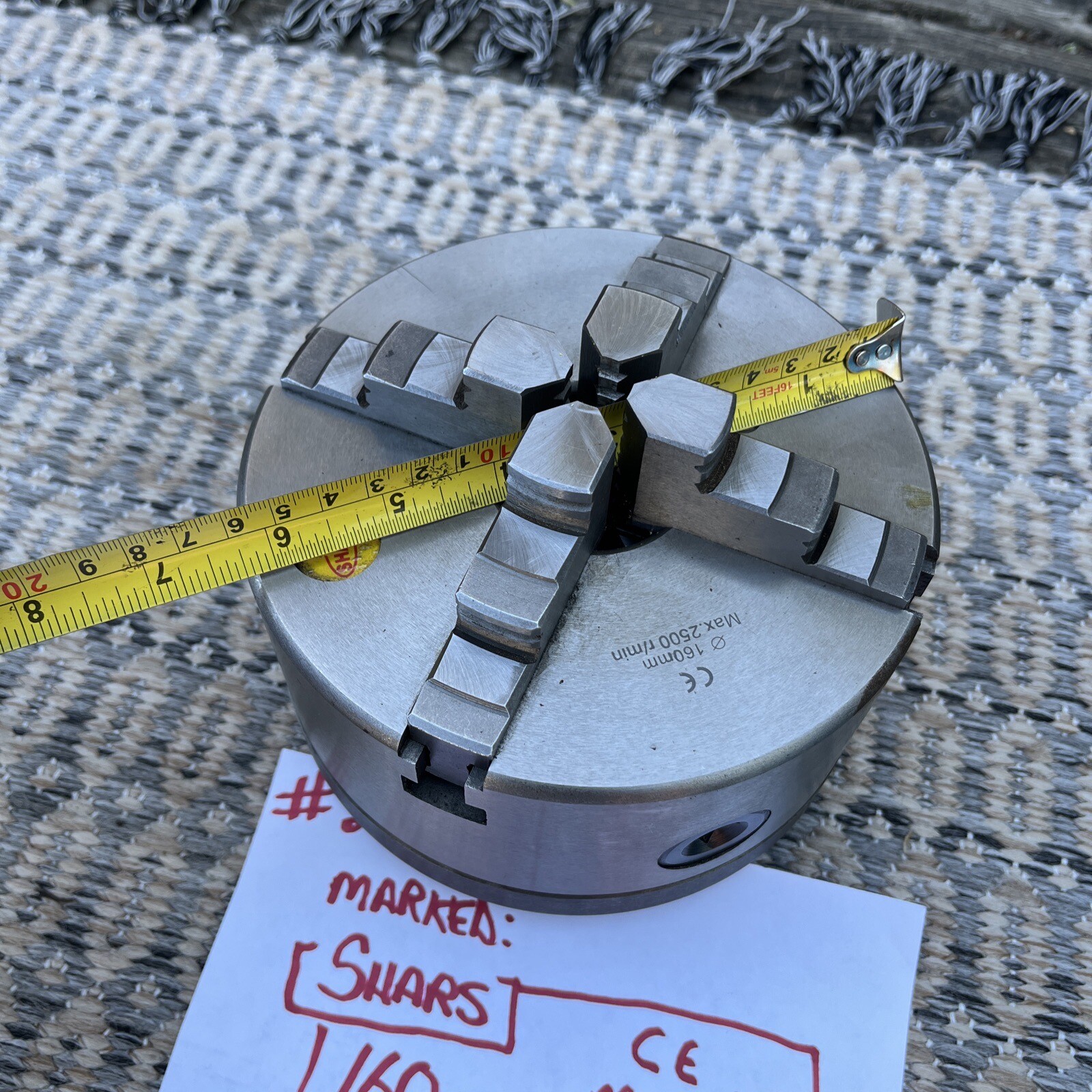 Shars Lathe 6 1/4” 4 Jaw Chuck Part Machinist Tool W Back Plate 2500 R/min Max eBay