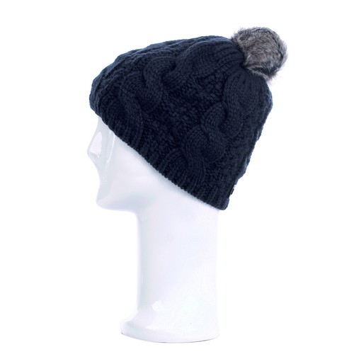 Premium Twist Cable Knit Solid Color Winter Beanie Hat w/ Pom Pom- Diff Colors - Picture 20 of 21