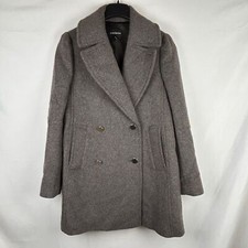 Club Monaco Dusty Brown Long Wool Peacoat Size M