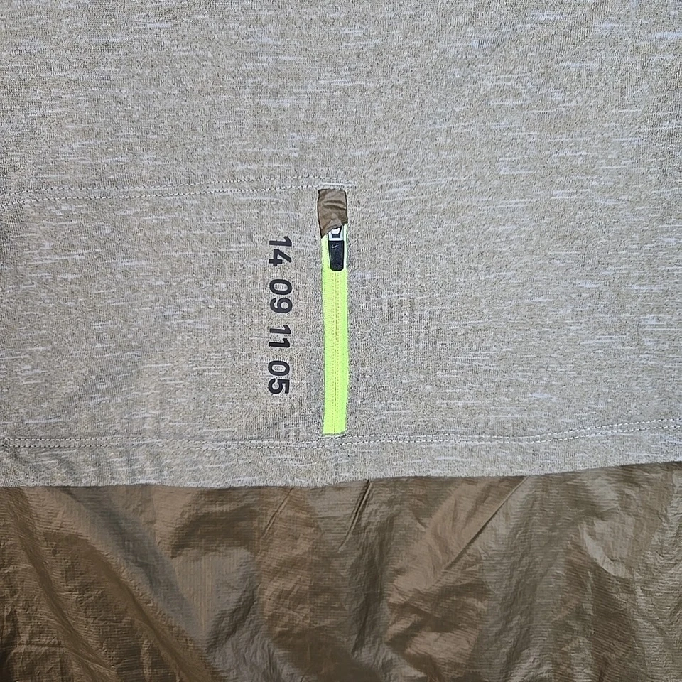 Sudadera con Capucha Nike Sin Mangas para Correr Top Para Hombres Grande Marrón Media Cremallera Pullover AR9819-284 Foto 4 de 4