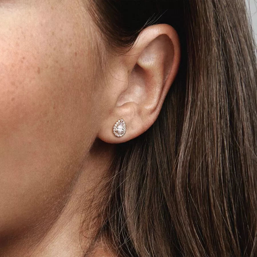 Pandora teardrop earrings rose hotsell gold