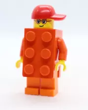 REDDISH ORANGE BRICK BODY Red Torso Child Hat BAM LEGO Minifigure Mini Figure