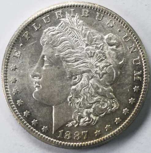 1887 S $1 Morgan Silver One Dollar US Coin San Francisco AU