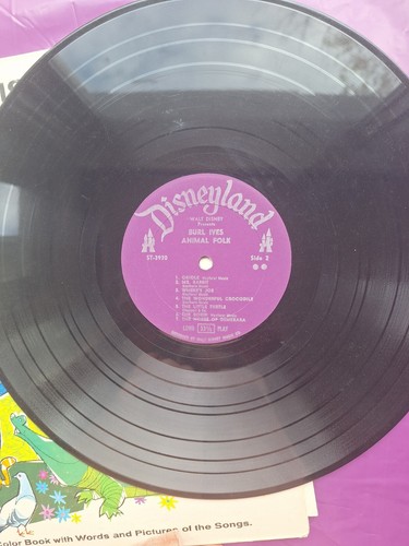 Walt Disney Presents Burl Ives’ Animal Folk W/Book 1963 Disneyland Vinyl LP - Picture 4 of 7