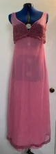 1960s Glydons Hollywood Nightgown #986 Sexy Sheer Lingerie Pink Full Length