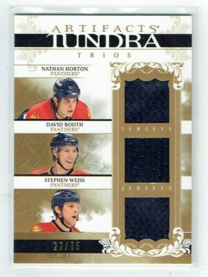 09-10 UD Artifacts Tundra Trios  N Horton--David Booth--S Weiss /75  Jerseys