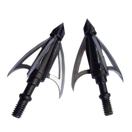 6pcs Blade Arrowheads Crossbow Hunting Tips Broadheads Box Archery Arrow Points - Picture 3 of 9
